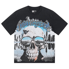 Skeletons Pattern Printed T-Shirts #1037