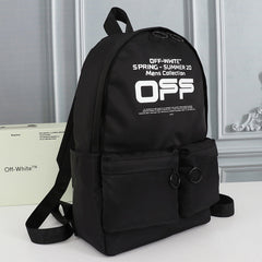 Black in Canvas with Shell Logo Backpack