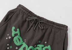 Logo Foam Printing Pant-Brown #8309