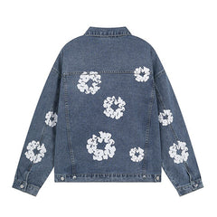 All-Over Wreath Light Wash Jacket