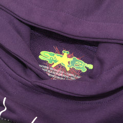 Web Print Gothic Punk Hoodie-Purple #143