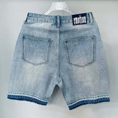 Rhinestones Denim Shorts