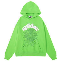 Spider Web Hoodie-Green #8208
