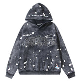 White Splatter Printed Hoodie Hoodie