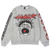 Studios 'Records' Crewneck Sweatshirt Heather Grey