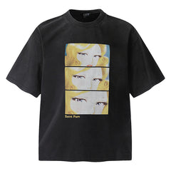 Face Pattern Printed T-Shirt
