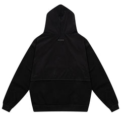 Essentials Letter Logo Splicing Hoodie