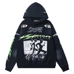Meteor Pattern Sport Hoodie