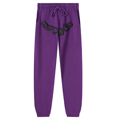 Black Foam Printing Pant-Purple #8308