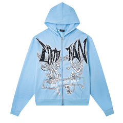 Graffiti Rhinestone Hoodie