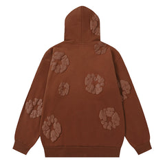 kapok Flower Pattern Printed Hoodie