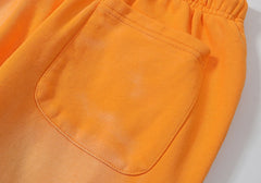Fire Orange Closed Elastic Bottom sweatpants