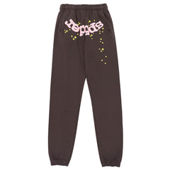 Classic Flame Logo Graffiti Pant-Brown #146