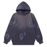 kapok Flower Pattern Printed Hoodie