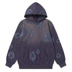 kapok Flower Pattern Printed Hoodie