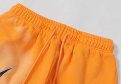 Fire Orange Closed Elastic Bottom sweatpants