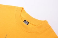 Green Foam Printing High Weight T-Shirt Yellow