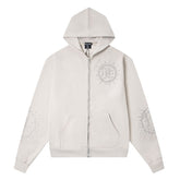 Rhinestone-Emblazoned Logo Hoodie
