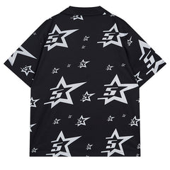 Star Pattern Short-sleeved Shirt