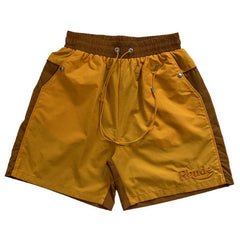 RHUDE Colorblock Embroidered Letters Shorts