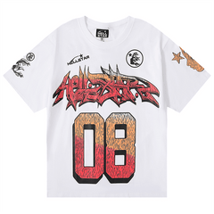 Personality geometric pattern casual printed T-shirt