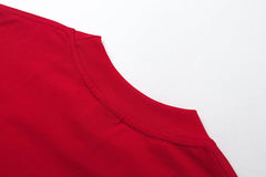 Spider Web Print Gothic Punk T-Shirt Red