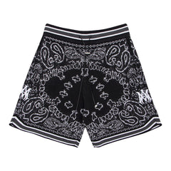 Bandana Print B-Ball Drawstring Shorts