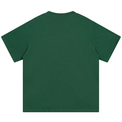 Spider Web Print Gothic Punk T-Shirt Green