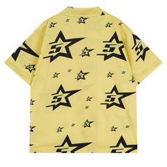 Star Pattern Short-sleeved Shirt
