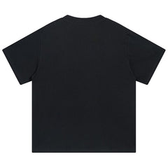 Spider Web Print Gothic Punk T-Shirt Black