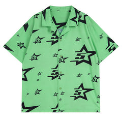 Star Pattern Short-sleeved Shirt