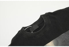 Washed Distressed Balenciaga Style T-Shirt