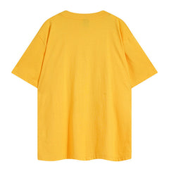 Green Foam Printing High Weight T-Shirt Yellow