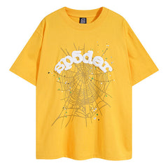 Green Foam Printing High Weight T-Shirt Yellow