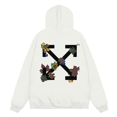 Arrow Logo Pattern Printed Hoodie