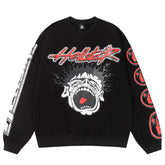 Studios 'Records' Crewneck Sweatshirt Heather Black