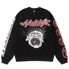 Studios 'Records' Crewneck Sweatshirt Heather Black