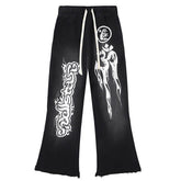 Retro Mud Print Distressed Black