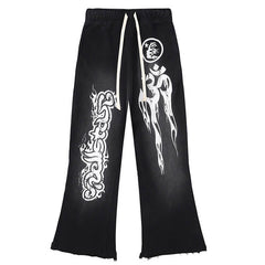 Retro Mud Print Distressed Black