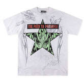 Five-Pointed Star Print T-Shirt