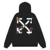 Arrow Logo Pattern Printed Hoodie