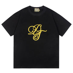 Metallic Gold Script Tee