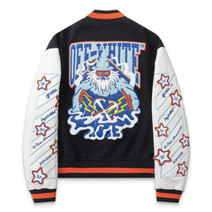 Multicolour Wool Patchwork Bomber Jacket