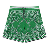 Bandana Print B-Ball Drawstring Shorts