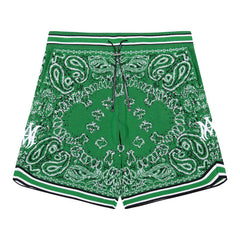 Bandana Print B-Ball Drawstring Shorts