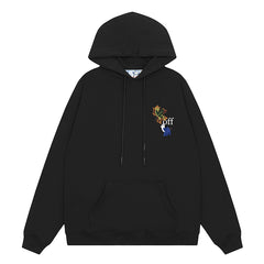 Arrow Logo Pattern Printed Hoodie