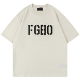 Flocked Letters FG80 Pattern T-Shirts