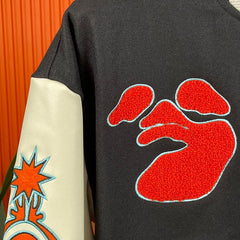 Embroidered Baseball Paneled Jacket