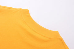 Green Foam Printing High Weight T-Shirt Yellow
