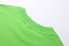 Green Foam Printing High Weight T-Shirt Green